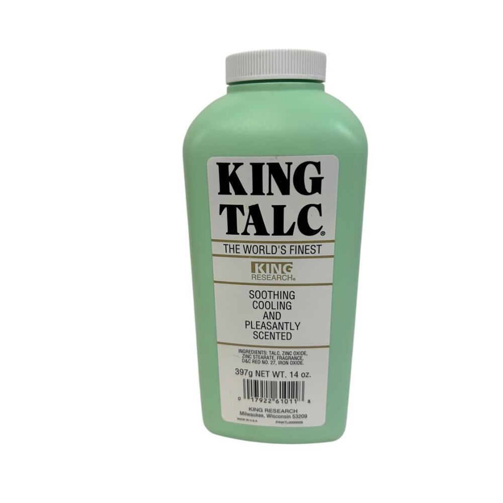 King Talc 14oz Soothing Cooling Pleasant Scent New USA